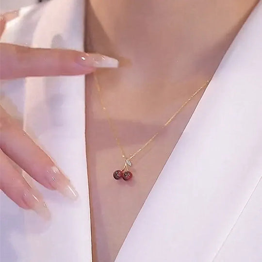 Körsbärs Hängsmycke Halsband