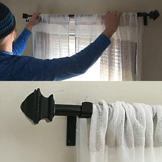 Inga borrfästen för gardinstänger