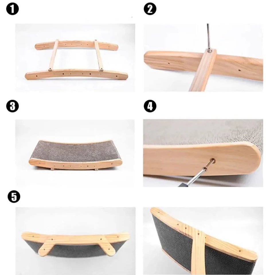 Cat Wooden Scratcher Bed