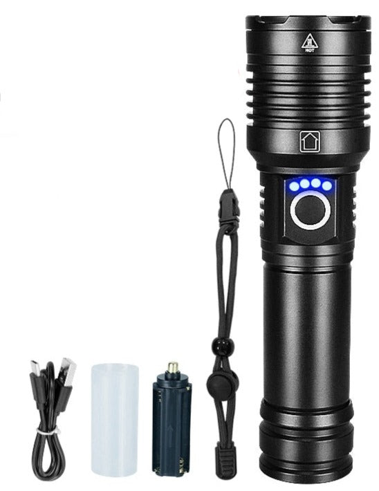 Portabel XHP220 Ultraljus Ficklampa