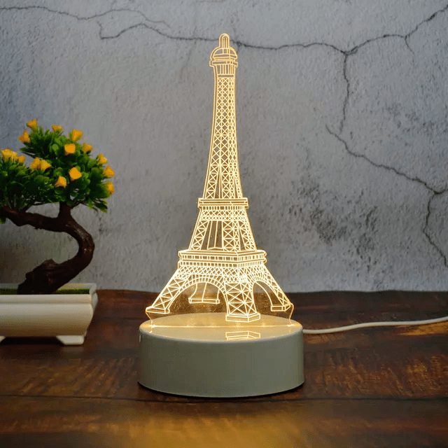 Eiffeltornet 3D-illusionslampa