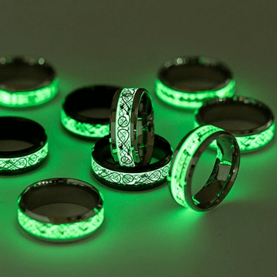 Lysande keltisk drake ring