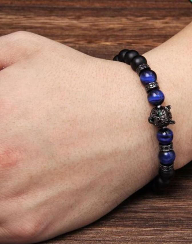 Wolf Tiger Eye pärla armband