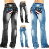 Jeans i denim med stöpsnitt