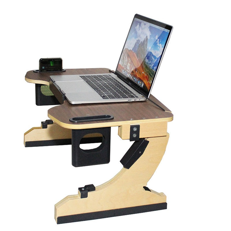 Justerbart laptopbord i trä