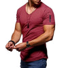 Muskel-T-shirts med V-ringning för män
