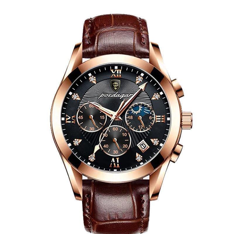 Premium läder armbandsur för män