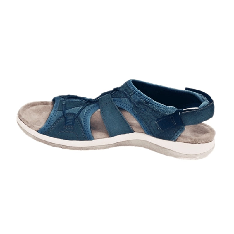 Sandaler med rund öppen tå