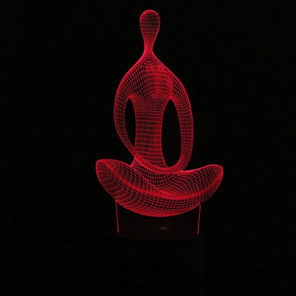 Yoga 3D-illusionslampa