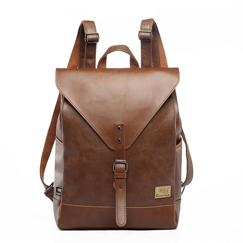 Vintage Faux läder ryggsäck