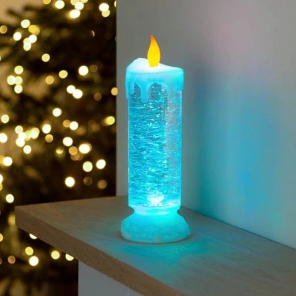 Färgskiftande LED vattenljus med glitter