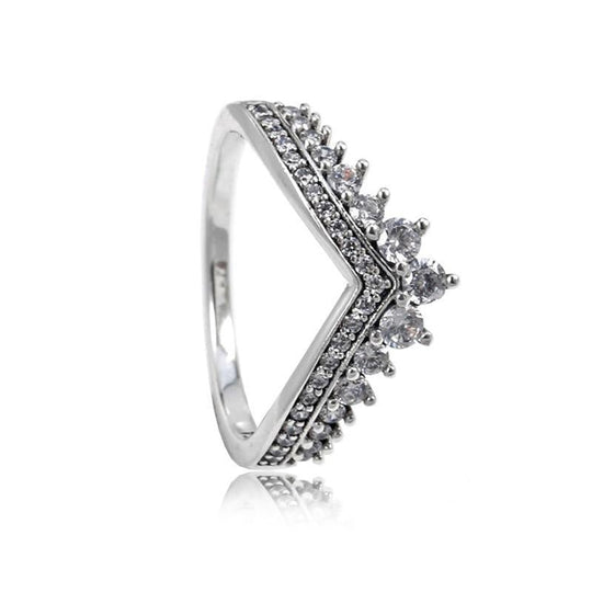 V-formad Sterling Silverring