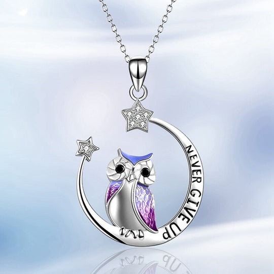 Ge Aldrig Upp Wise Owl Halsband