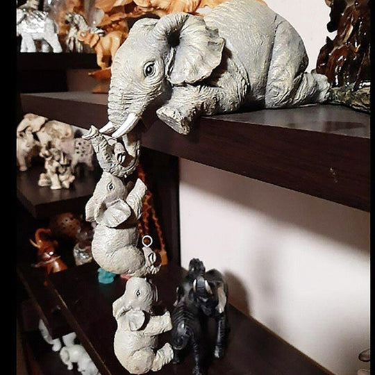 Elefantmamma och elefantbarn figur