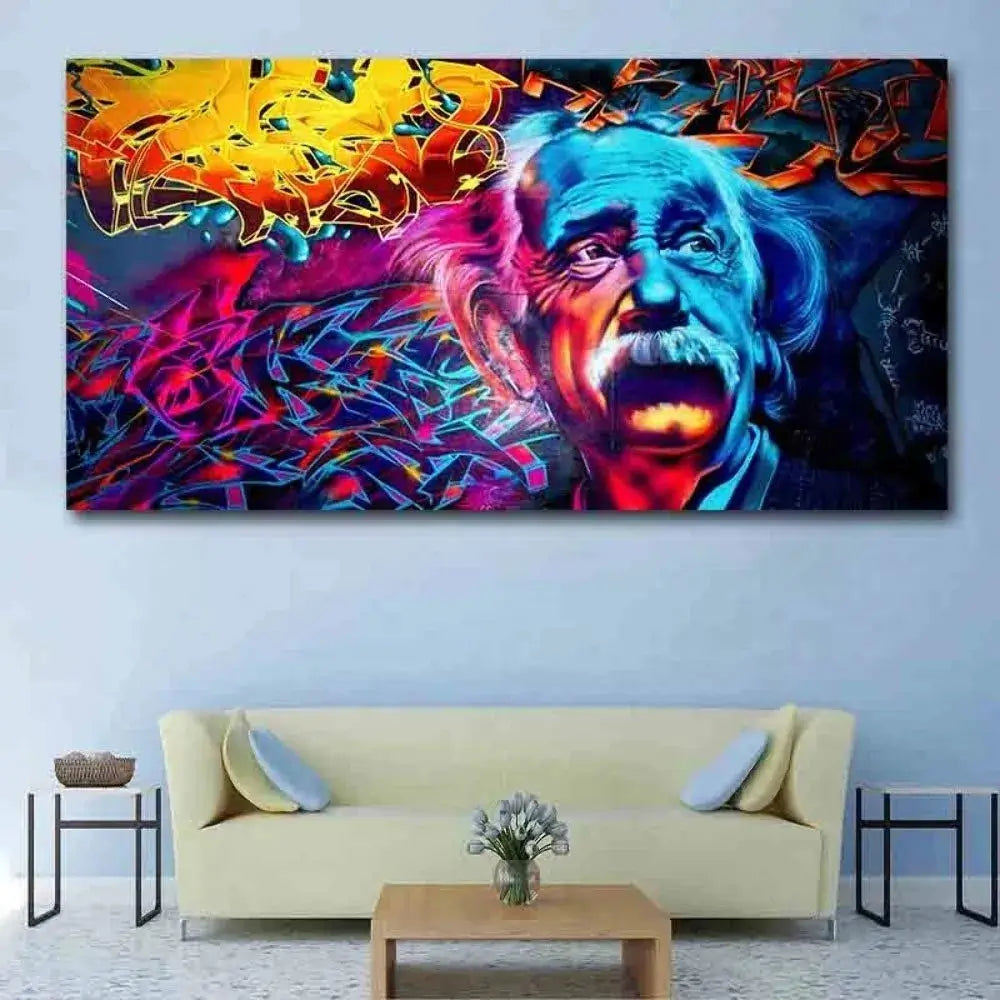 Einstein Graffiti Canvass väggkonst
