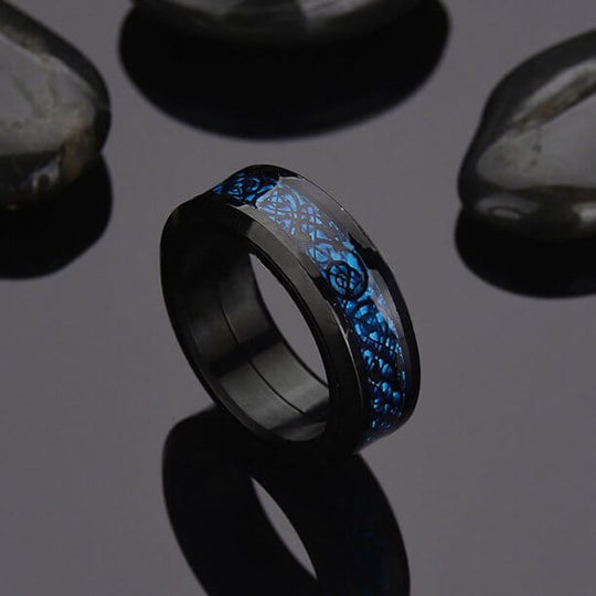 Lysande keltisk drake ring