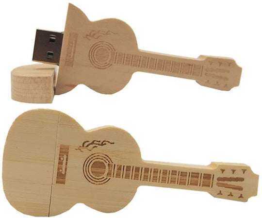 USB-minne för gitarr i trä