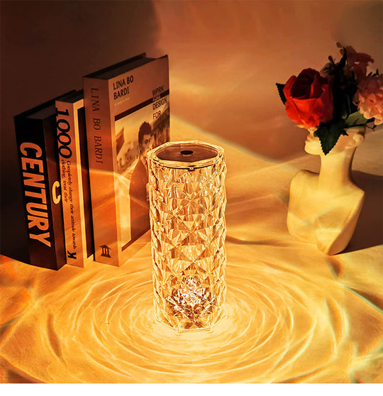 Rose Crystal Projektor Touch Lamp