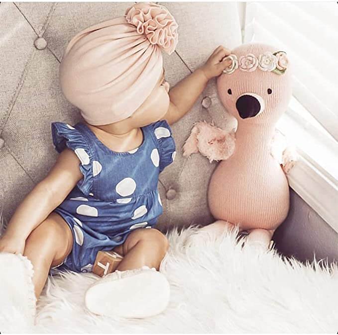 Rufsig topp baby turban hatt